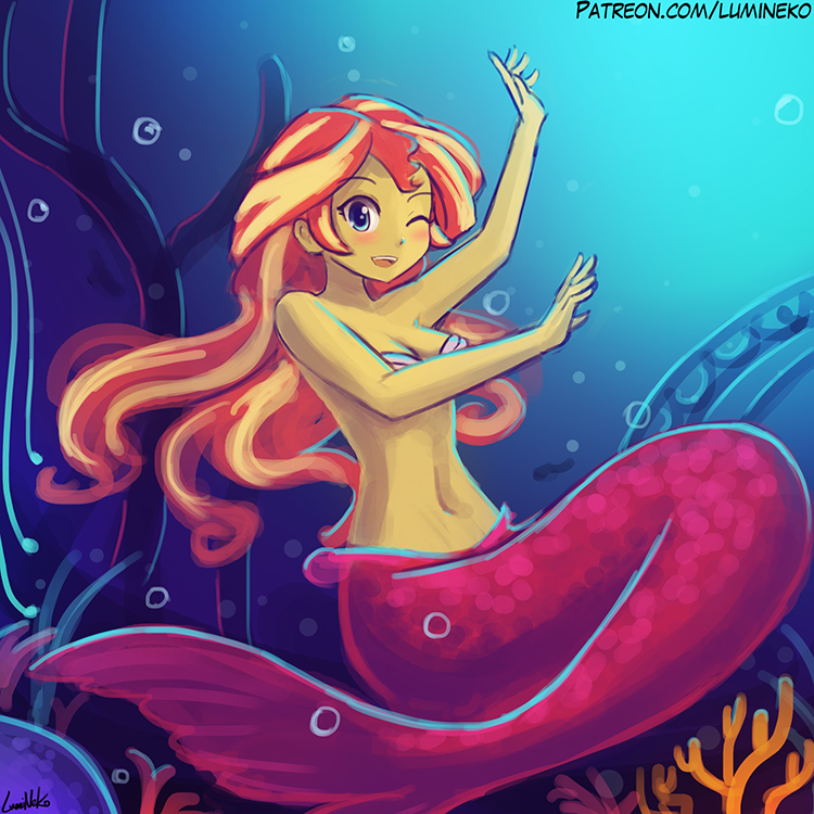 Speed Paint – Mermaid Sunset Shimmer